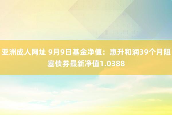 亚洲成人网址 9月9日基金净值：惠升和润39个月阻塞债券最新净值1.0388