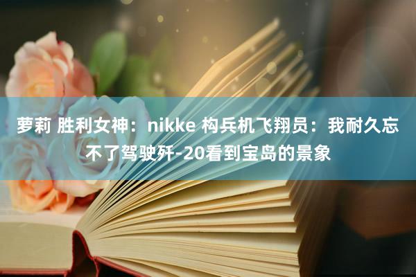 萝莉 胜利女神：nikke 构兵机飞翔员：我耐久忘不了驾驶歼-20看到宝岛的景象