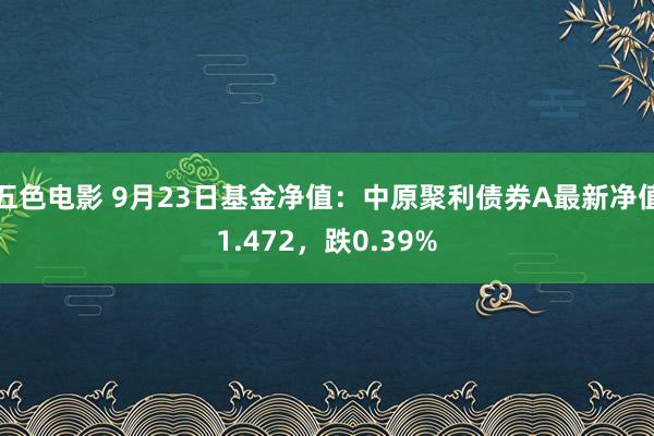 五色电影 9月23日基金净值：中原聚利债券A最新净值1.472，跌0.39%