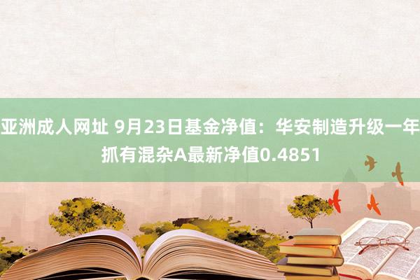 亚洲成人网址 9月23日基金净值：华安制造升级一年抓有混杂A最新净值0.4851