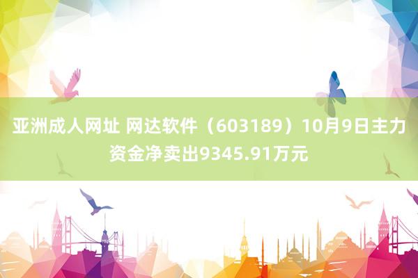 亚洲成人网址 网达软件（603189）10月9日主力资金净卖出9345.91万元