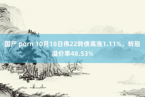 国产 porn 10月18日伟22转债高涨1.11%，转股溢价率48.53%