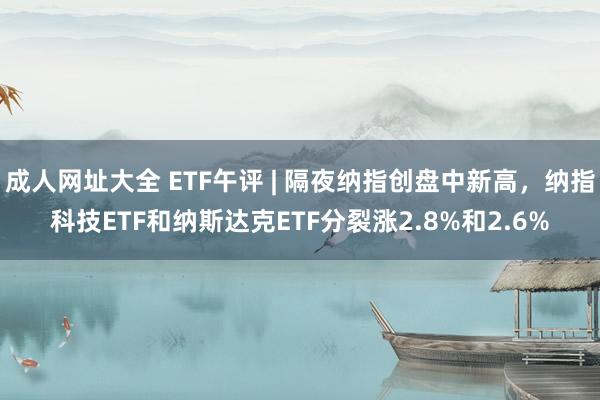 成人网址大全 ETF午评 | 隔夜纳指创盘中新高，纳指科技ETF和纳斯达克ETF分裂涨2.8%和2.6%