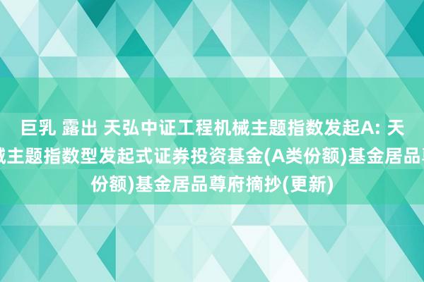 巨乳 露出 天弘中证工程机械主题指数发起A: 天弘中证工程机械主题指数型发起式证券投资基金(A类份额)基金居品尊府摘抄(更新)