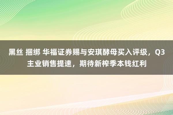 黑丝 捆绑 华福证券赐与安琪酵母买入评级，Q3主业销售提速，期待新榨季本钱红利