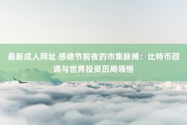 最新成人网址 感德节前夜的市集脉搏：比特币回调与世界投资历局领悟