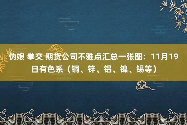 伪娘 拳交 期货公司不雅点汇总一张图：11月19日有色系（铜、锌、铝、镍、锡等）