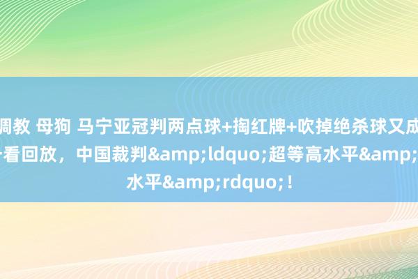 调教 母狗 马宁亚冠判两点球+掏红牌+吹掉绝杀球又成焦点！一看回放，中国裁判&ldquo;超等高水平&rdquo;！