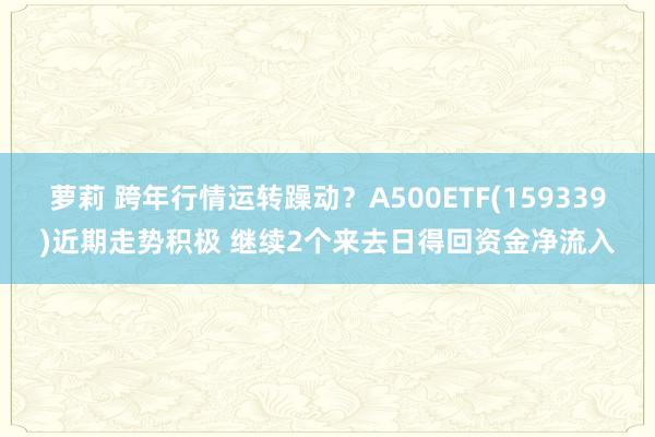 萝莉 跨年行情运转躁动？A500ETF(159339)近期走势积极 继续2个来去日得回资金净流入