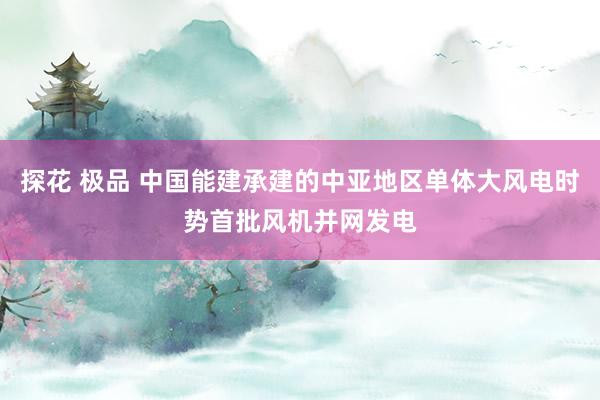 探花 极品 中国能建承建的中亚地区单体大风电时势首批风机并网发电