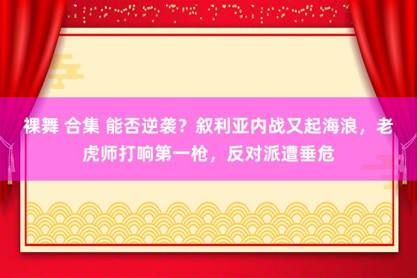 裸舞 合集 能否逆袭？叙利亚内战又起海浪，老虎师打响第一枪，反对派遭垂危