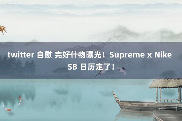 twitter 自慰 完好什物曝光！Supreme x Nike SB 日历定了！