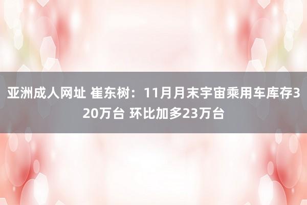 亚洲成人网址 崔东树：11月月末宇宙乘用车库存320万台 环比加多23万台