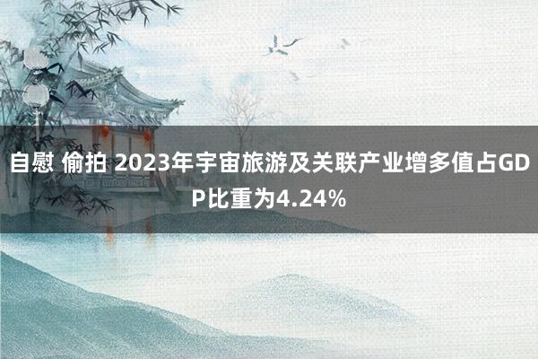 自慰 偷拍 2023年宇宙旅游及关联产业增多值占GDP比重为4.24%