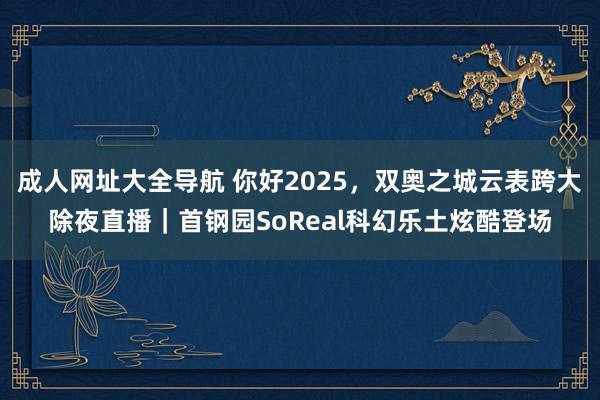 成人网址大全导航 你好2025，双奥之城云表跨大除夜直播｜首钢园SoReal科幻乐土炫酷登场