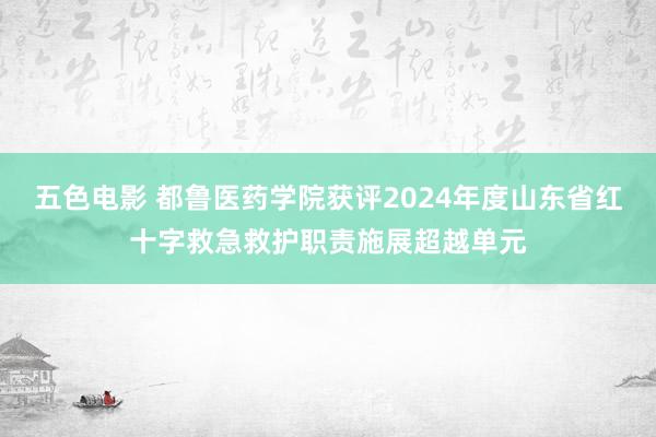 五色电影 都鲁医药学院获评2024年度山东省红十字救急救护职责施展超越单元