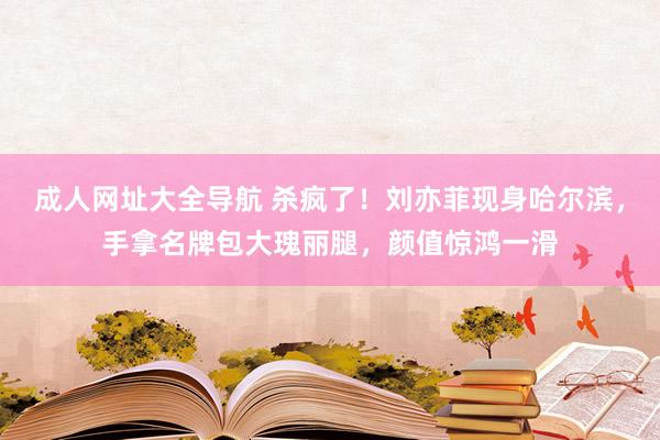 成人网址大全导航 杀疯了！刘亦菲现身哈尔滨，手拿名牌包大瑰丽腿，颜值惊鸿一滑