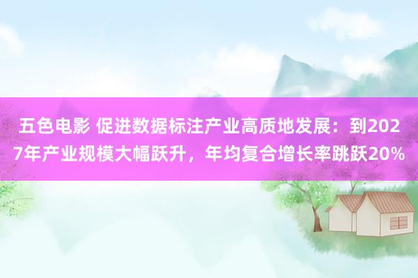 五色电影 促进数据标注产业高质地发展：到2027年产业规模大幅跃升，年均复合增长率跳跃20%